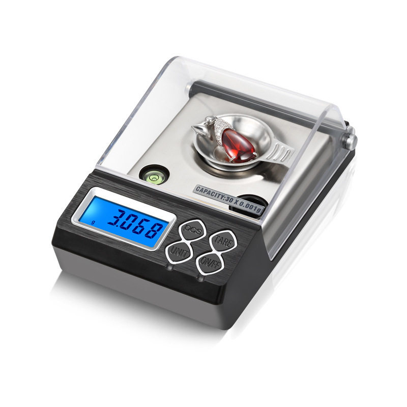 电子秤0.001g精度克拉称黄金首饰饰品秤便携式克秤天平多用途