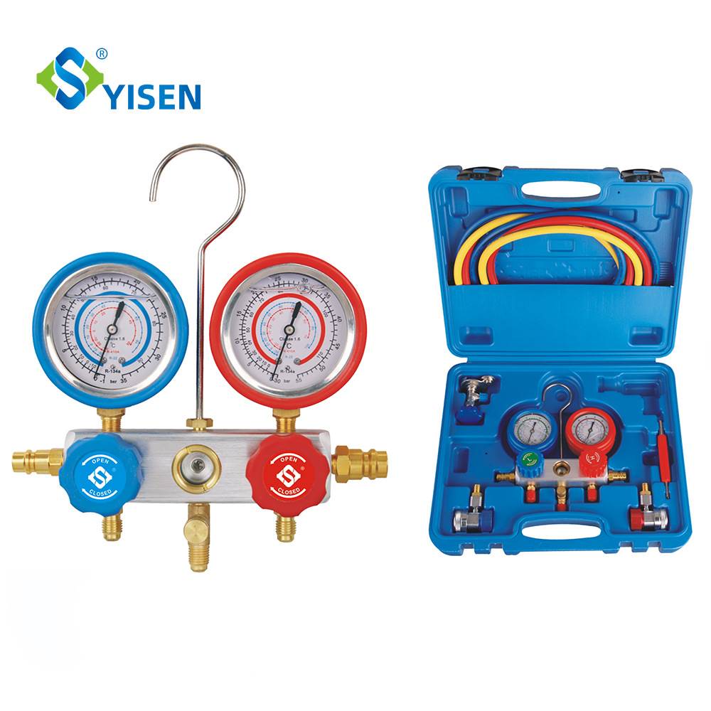 品质油表 空调维修工具 R410 R134a空调加氟表 冷媒表 压力表
