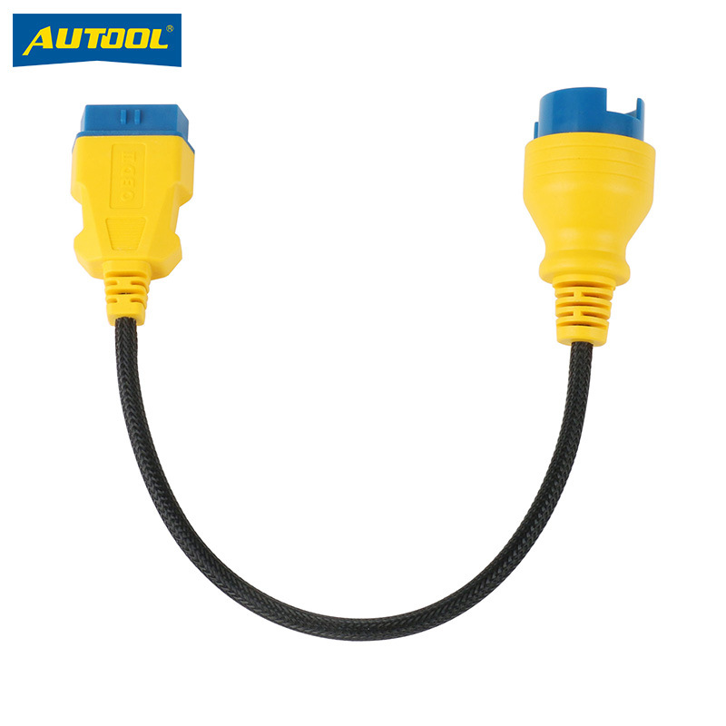 AUTOOL OBD转接线奔驰38pin转接线尼龙加长诊断接口38pin转16pin