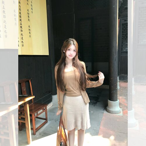 韩系显高减龄小个子套装