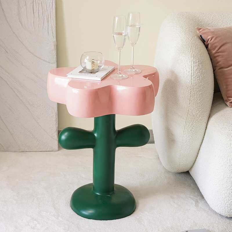 米子家居奶油风花朵茶几大型落地摆件客厅沙发旁家居房间软装饰品