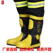 K消防靴子钢包头 宏兴 消防胶靴 消防灭火防护靴 棉质内衬 02款