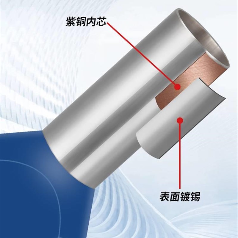 TE双线铜鼻子接线端子冷压针型插针软线并线铜管空开压接针形套装