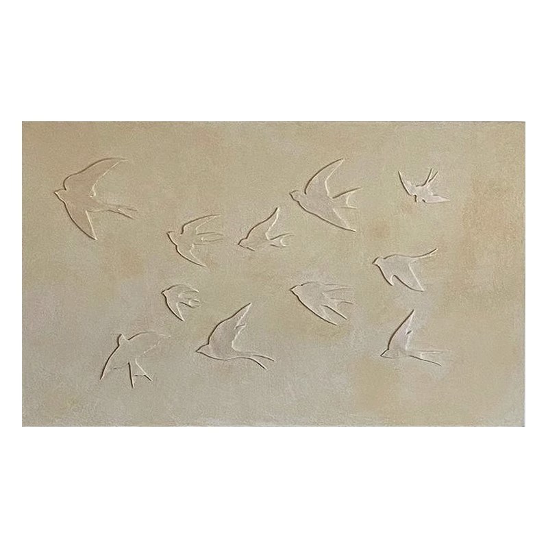 主卧室床头挂画高级感奶油风沙发背景墙装饰画餐厅客厅法式轻奢3D