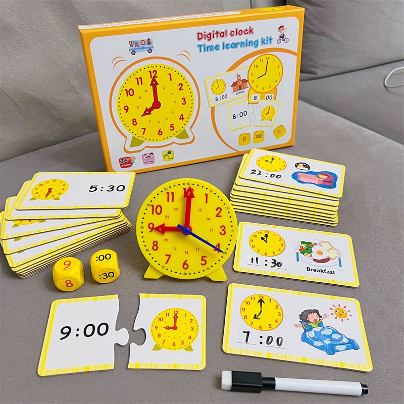 钟表模型教具幼儿园小学生数学时钟儿童一年级时间认知学习器玩具