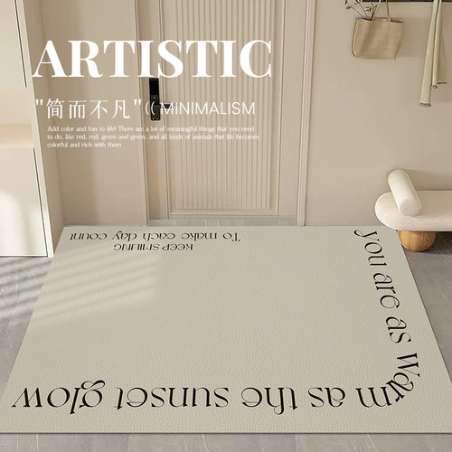 简约入户们皮革地垫玄关大门口进门门垫家用防滑脚垫可擦免洗地毯