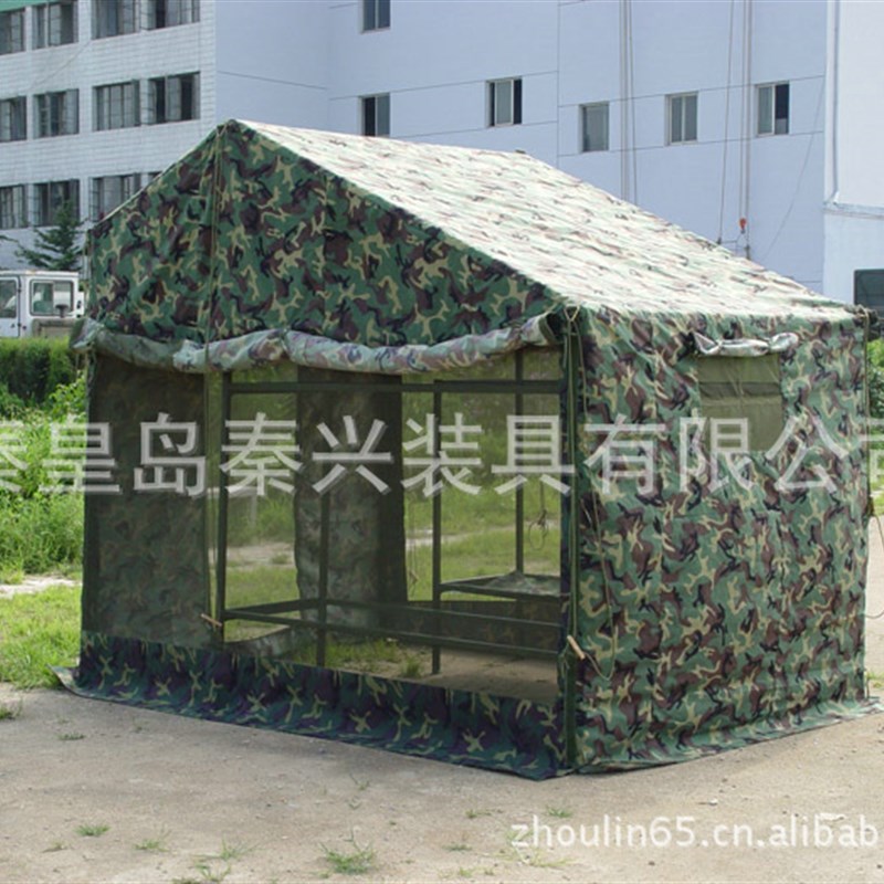 供应6平米单层带床指挥员帐篷3x2x2x2.3