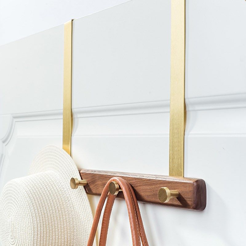 进门卧室门后挂衣架墙上壁挂钩免打孔收纳置物架衣帽子钩创意实木,收纳整理,挂门置物架,淘宝优惠券,粉丝福利购,淘宝优惠卷