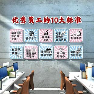 办公室墙面装 饰企业文化墙公司励志标语团队Logo墙氛围布置墙贴画