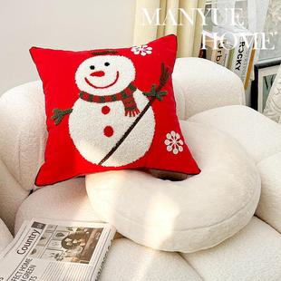 蔓越家 北欧ins轻奢毛绒抱枕客厅沙发可爱新年抱枕套样板间靠垫