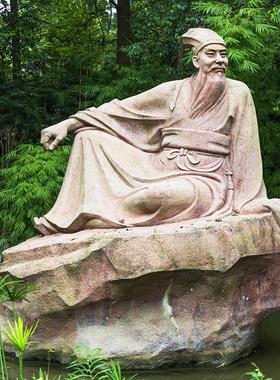 户外名人石雕像大型人物雕塑定制作校园林苏东坡花岗岩景观艺术品