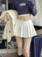 辣妹白色超短裙JK百褶裙女夏2025新款 高腰A字半身裙显瘦超短裙子