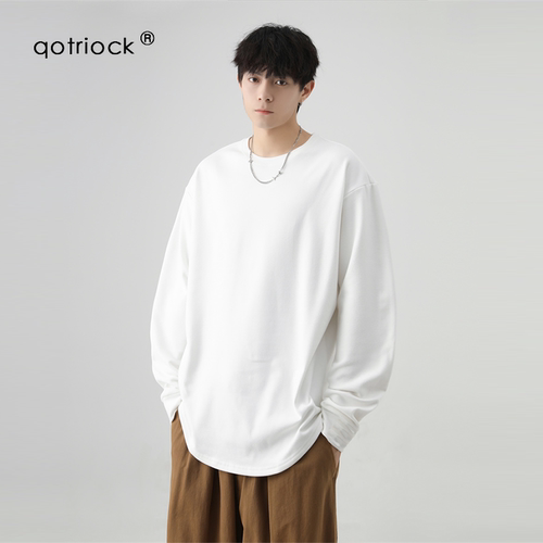 QOTRIOCK纯棉长袖T恤男2026新款