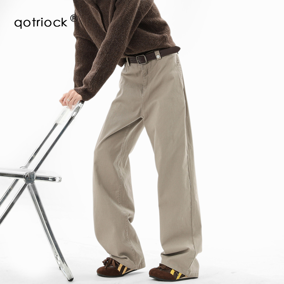 QOTRIOCK美式cleanfit微喇牛仔裤图片