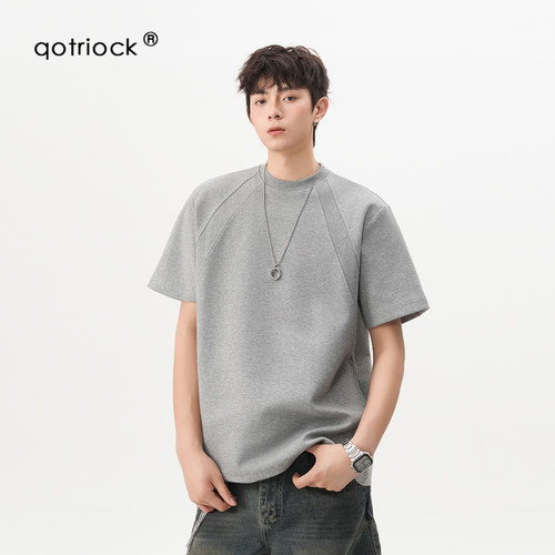 QOTRIOCK重磅解构拼接box短袖男
