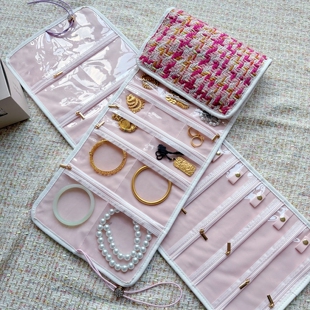 小香风黄金首饰收纳包升级款首饰收纳铺盖卷包加长首饰卷大容量女