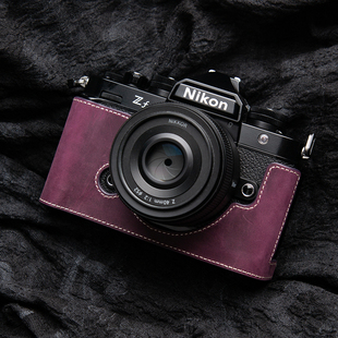 适用尼康ZF皮套 nikon zf改色皮 尼康ZF相机包保护套头层真皮肩带
