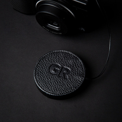 适用于GR3/3X/GR2镜头盖头层真皮保护盖 GR4腕带指带