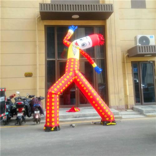 定做充气空中舞星跳舞摇摆气模人小丑招手财神爷卡通拱门专用风机