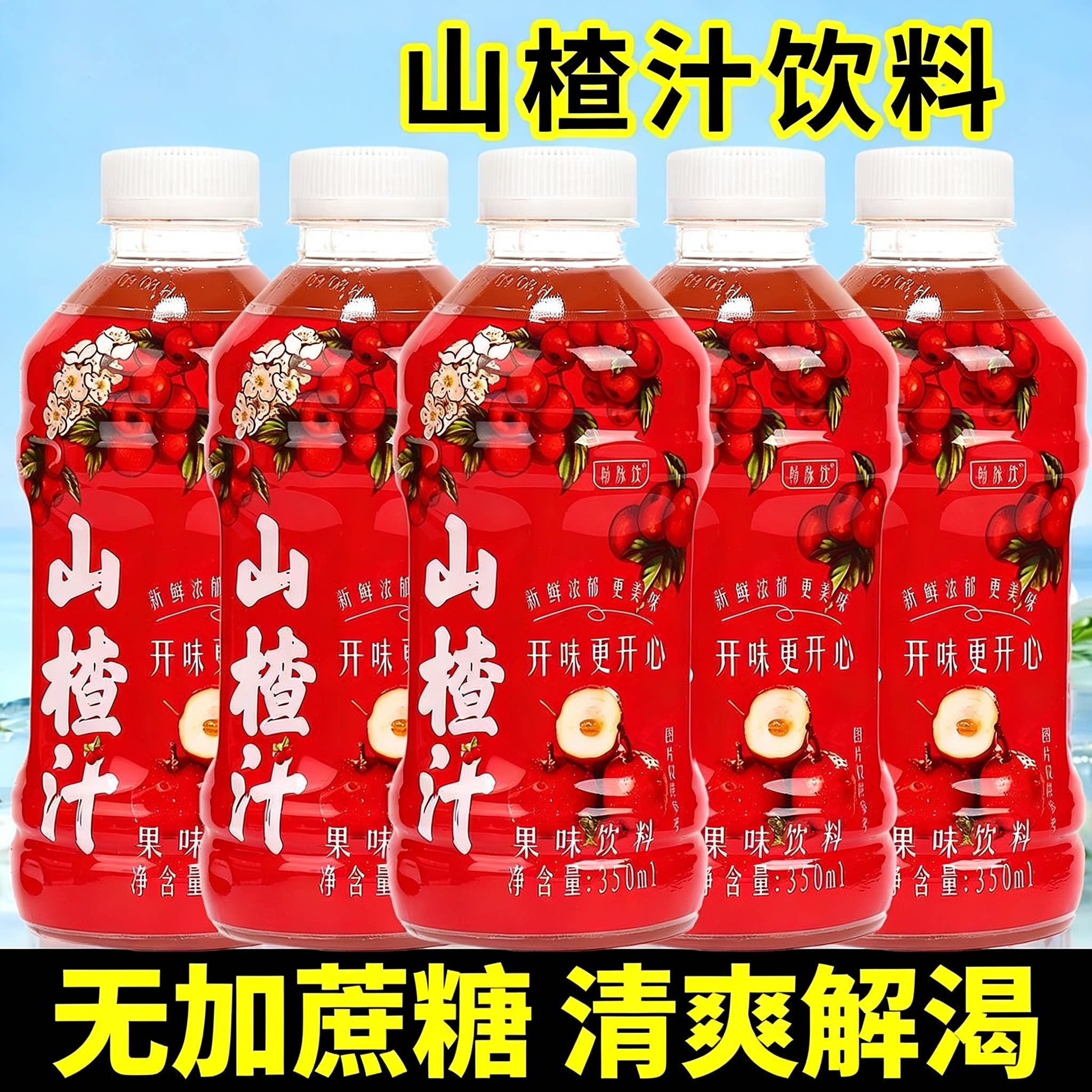 无蔗糖山楂汁饮料零食糖尿人专用零食品老人孕妇糖友代餐解馋早餐