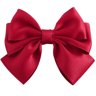 韩国儿童红色蝴蝶结发夹公主百搭后脑勺发卡女童顶夹新年女孩头饰