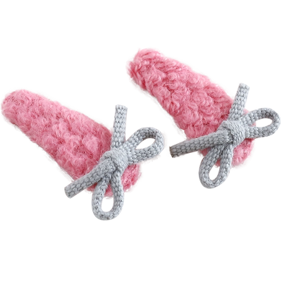 儿童毛绒发夹秋冬女童BB夹刘海夹小女孩蝴蝶结碎发夹发卡宝宝头饰