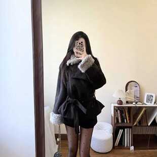 高级感气质毛领加厚毛呢外套女2026秋冬新款保暖长袖呢子大衣