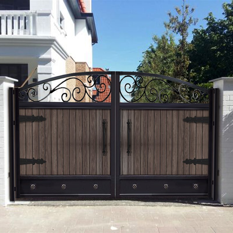 欧式铁艺别墅门庭院门双开门铁门大门进户门花园门密封入户门定做