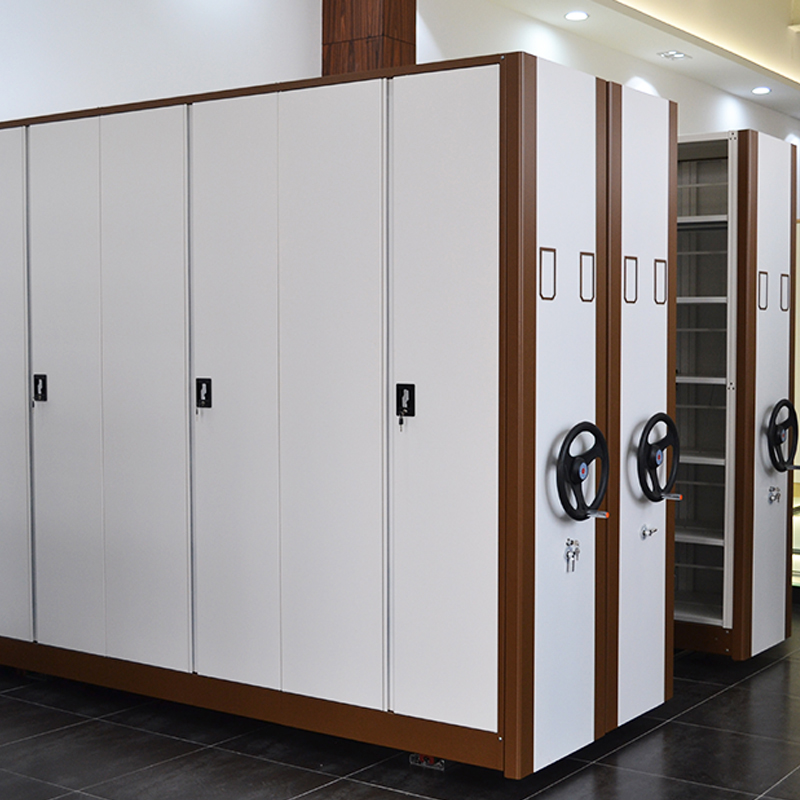 移动档案室智能密集柜手摇式轨道文件柜病历财务资料架凭证收纳柜