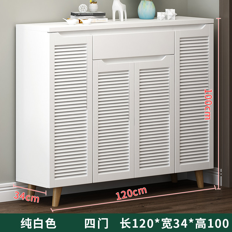 鞋柜家用门口大容量百叶门透气玄关柜简约收纳储物柜客厅阳台鞋架