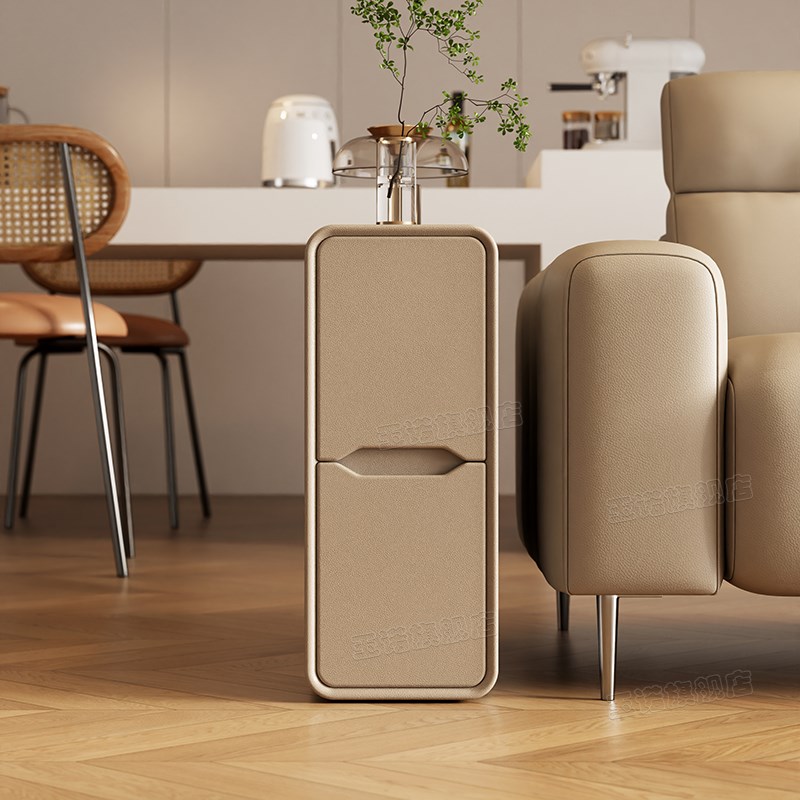 20超窄轻奢沙发边柜侧边几储物客厅现代简约实木夹缝柜60-80-100