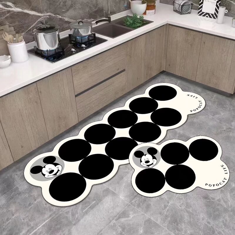 硅藻泥厨房专用地垫防滑防油吸水垫门口耐脏脚垫家用免洗可擦地毯