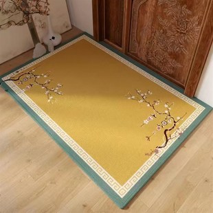 入户门地垫大门口圈绒地毯进门厅玄关家用防滑铺踩脚垫定制 新中式