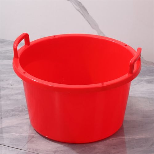 大号收纳桶牛筋加厚熟胶篮子装水果海鲜筐圆塑料蔬菜收纳筐框子