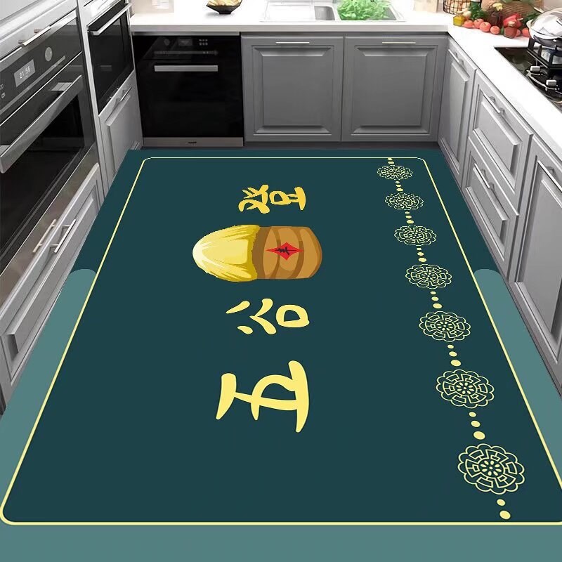 新品厨房pvc地垫油渍污渍一抹净满铺防滑免洗防水小地毯可定制