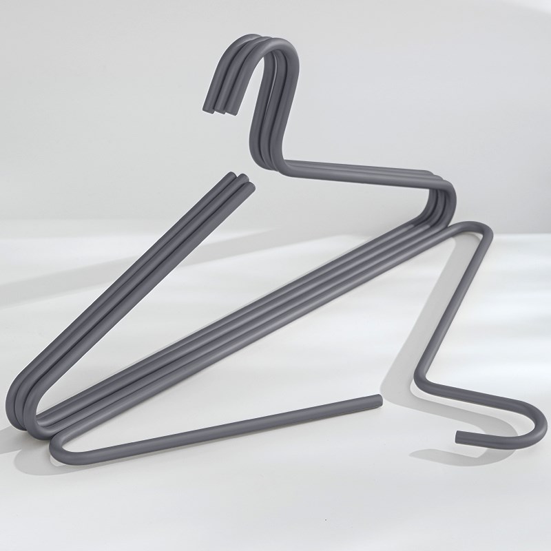 铝合金衣架轻奢实心挂衣太空铝衣架高级不锈钢挂架晾晒衣衣架