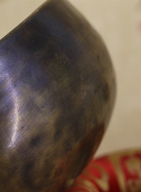 家居摆件尼泊尔手工仿旧佛音钵瑜伽静心钵佛音碗铜磬音疗颂钵