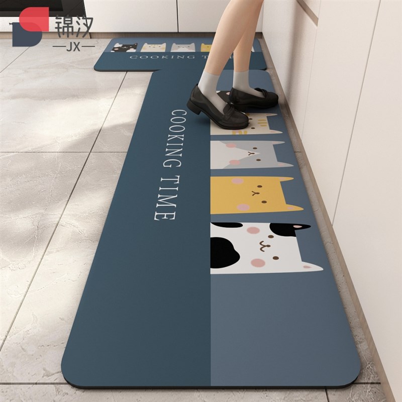 厨房地垫防滑防油吸水垫门口耐脏脚垫防水可擦免洗2024新款
