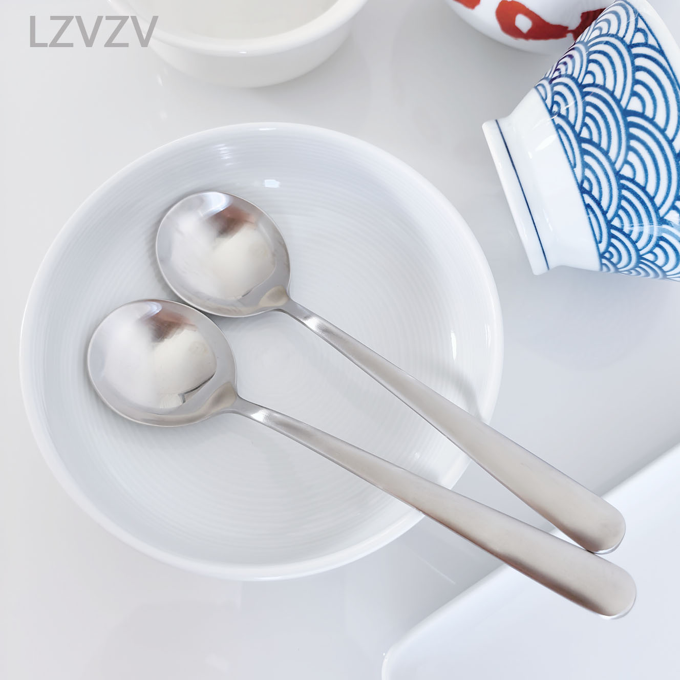 LZVZV圆汤勺不锈钢316L哑光家用