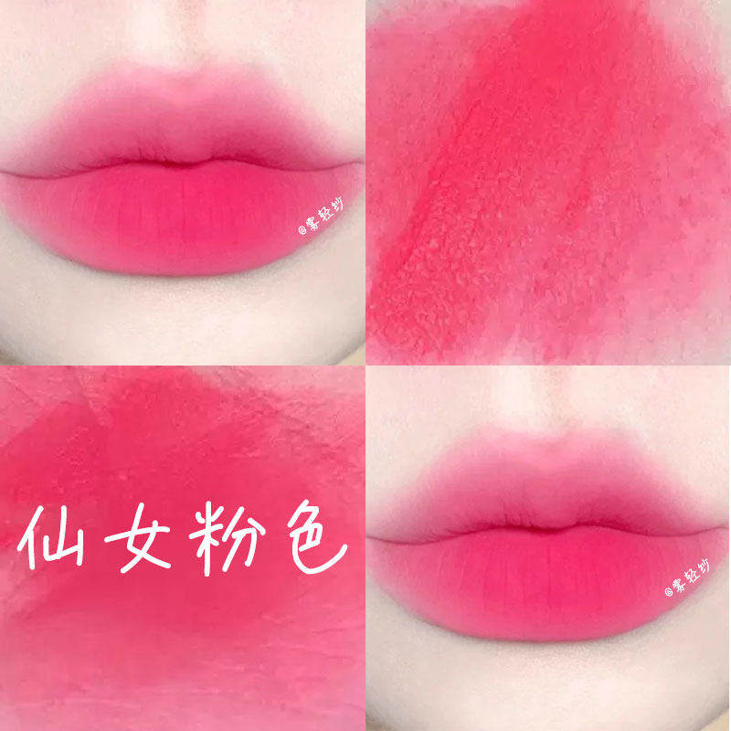 少女减龄桃粉色口红哑光大牌正品素颜淡粉玫粉火龙果色烂番茄橘色