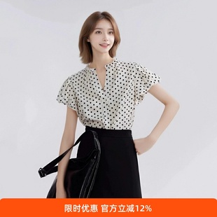 设计感衬衣姿2025年夏季 小衫 朗法式 新款 女 上衣气质高级感短袖 衬衫