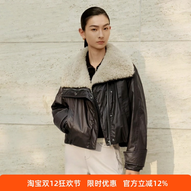 短款翻领羽绒服夹克外套