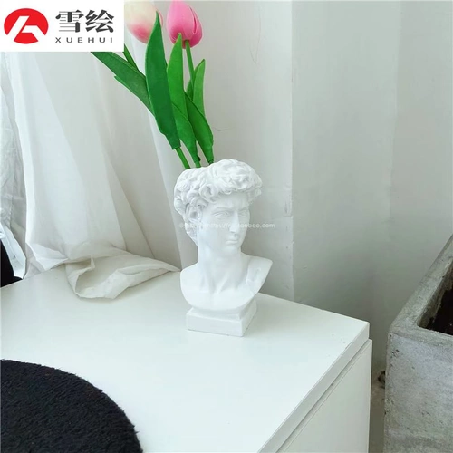 INS WIND Древнегреческая статуя цветы подключите к большому крестцовому украшению, ковша для хранения макияжа ваза на рабочем столе реквизиты камера