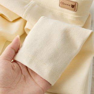 女童打底裤 子加厚纯棉 春秋外穿纯棉白色儿童中大童黑色女宝女孩裤