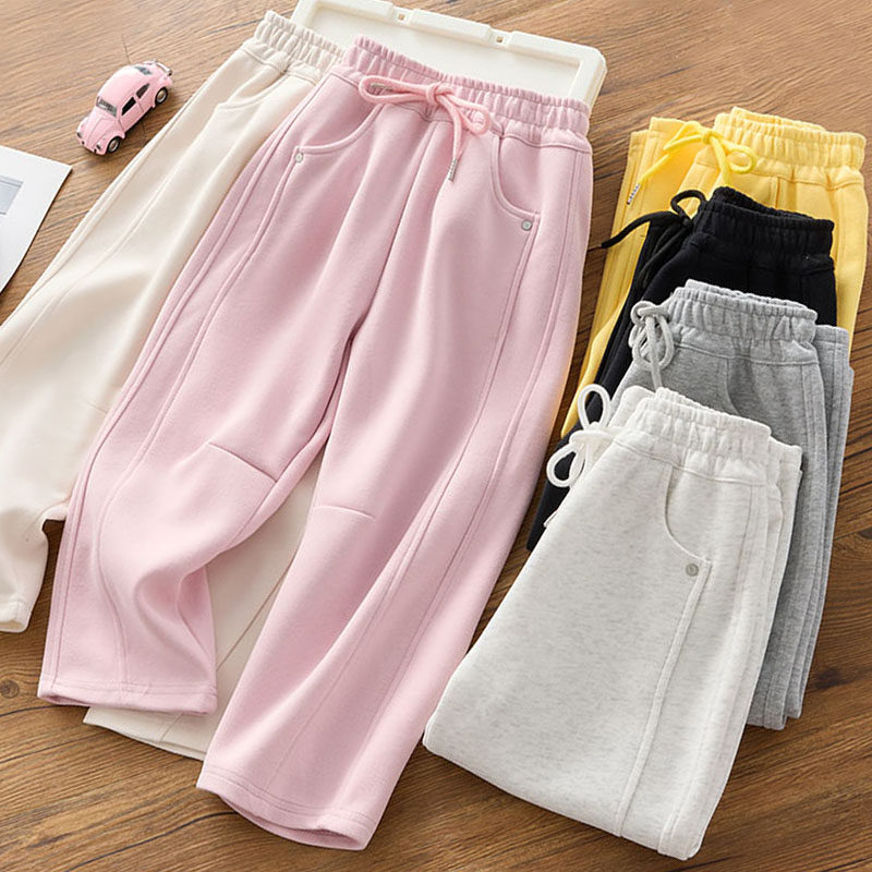 女童弯刀裤洋气铆钉直筒香蕉裤春秋中大儿童百搭奶奶裤女孩卫裤春,童装/婴儿装/亲子装,运动裤卫裤,淘宝优惠券,粉丝福利购,淘宝优惠卷