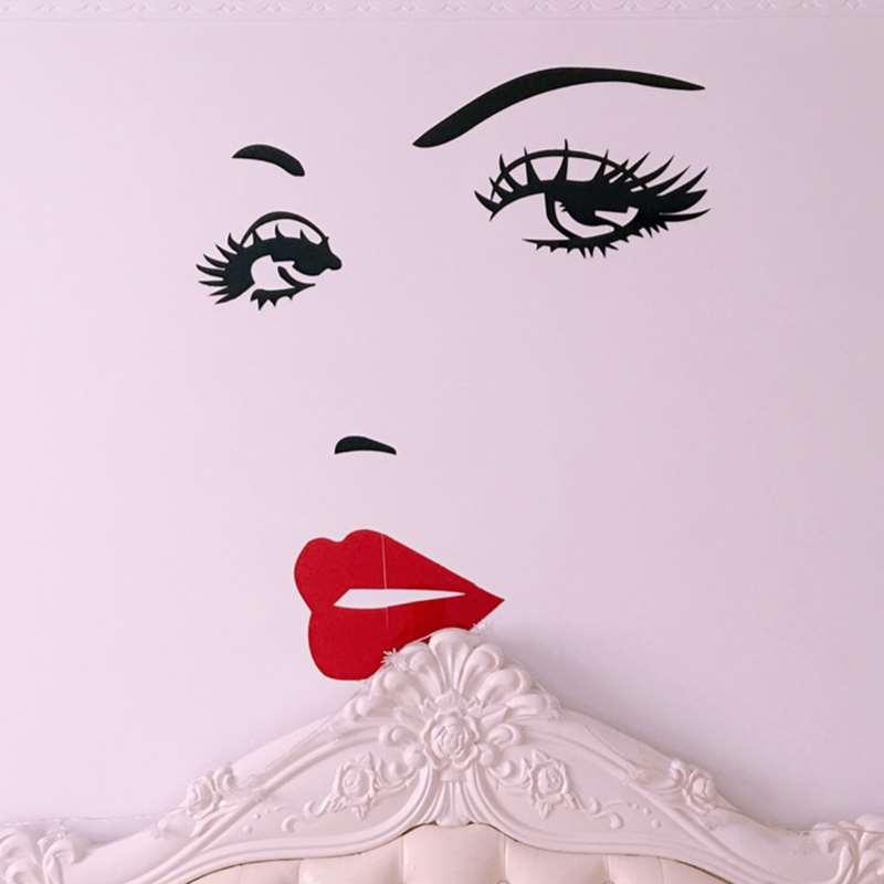 人物亚克力3d立体墙贴画创意沙发玄关背景墙壁画贴纸卧室房间装饰图片