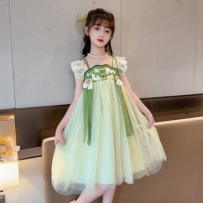 花神古装唐装古风超仙襦裙女童