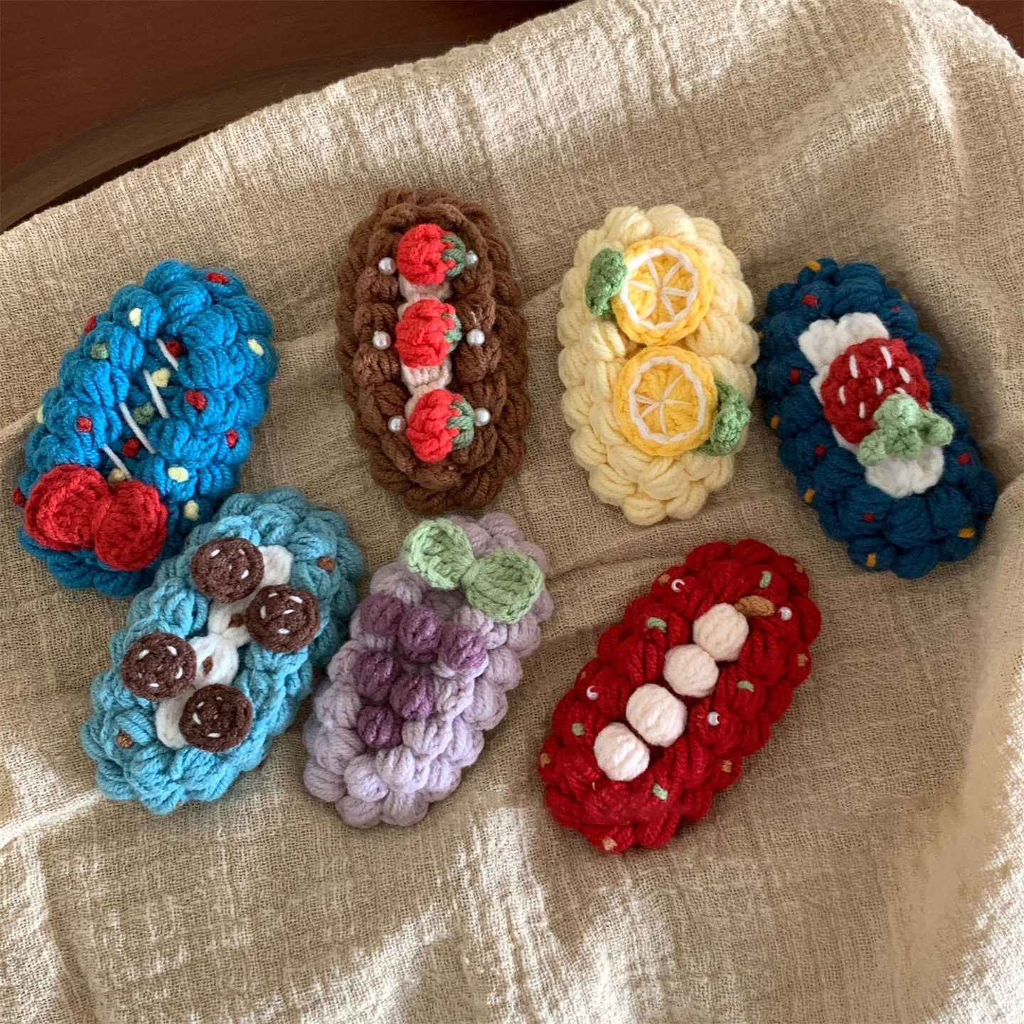 秋冬手工钩针秋冬发夹女款2025新款高端前额bb夹侧边夹碎发刘海夹