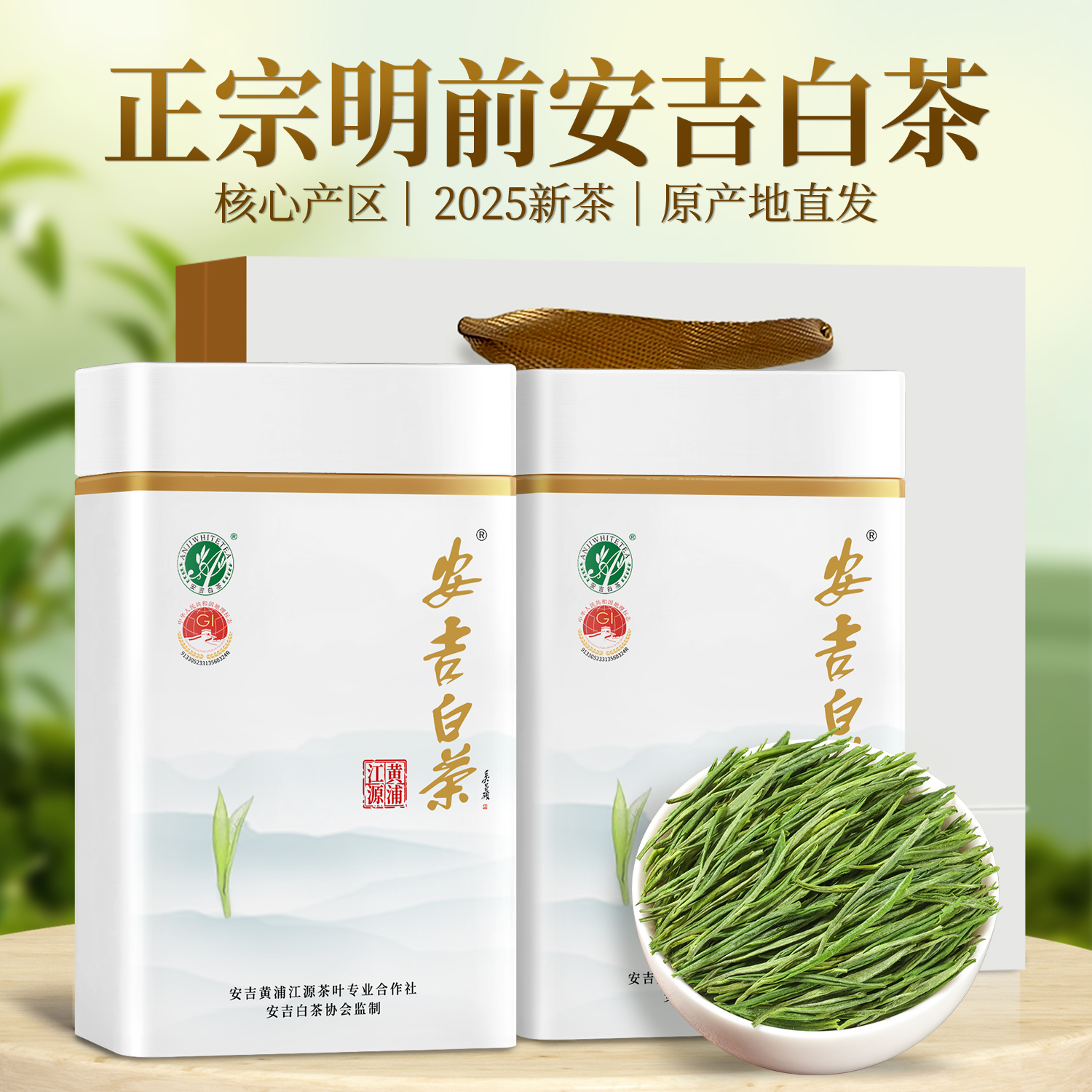 特级安吉白茶正品绿茶茶叶礼盒