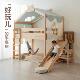 玩梦超人 魔比半高床滑梯飞屋床实木儿童床树屋高架床上下双层床
